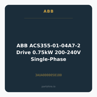 ABB ACS355-01-04A7-2 Drive 0.75kW 200-240V Single-Phase