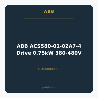 ABB ACS580-01-02A7-4 Drive 0.75kW 380-480V