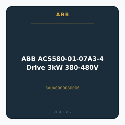 ABB ACS580-01-07A3-4 Drive 3kW 380-480V