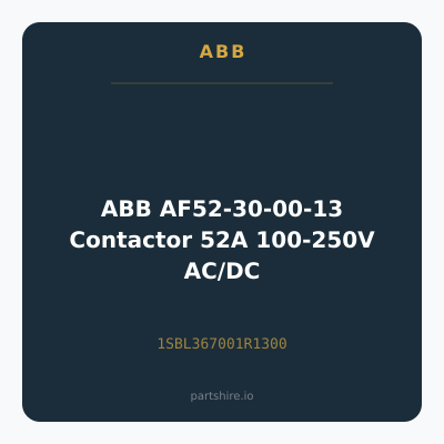 ABB AF52-30-00-13 Contactor 52A 100-250V AC/DC