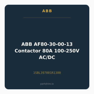 ABB AF80-30-00-13 Contactor 80A 100-250V AC/DC