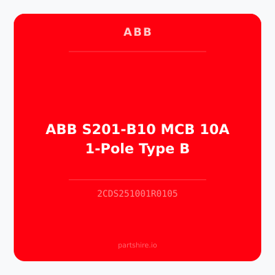 ABB S201-B10 MCB 10A 1-Pole Type B