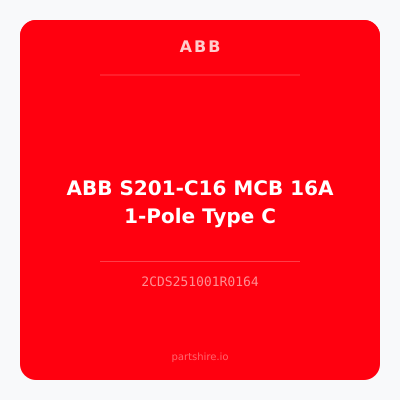 ABB S201-C16 MCB 16A 1-Pole Type C