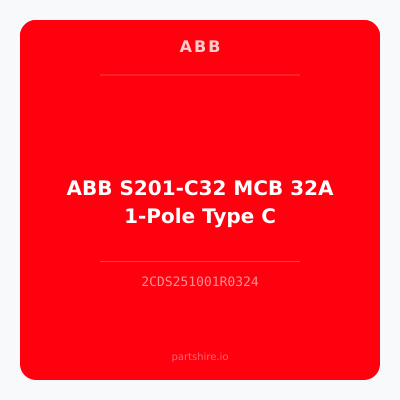 ABB S201-C32 MCB 32A 1-Pole Type C