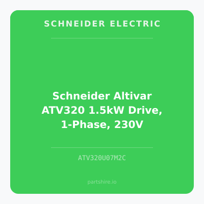 Schneider Altivar ATV320 1.5kW Drive, 1-Phase, 230V
