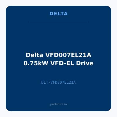 Delta VFD007EL21A 0.75kW VFD-EL Drive