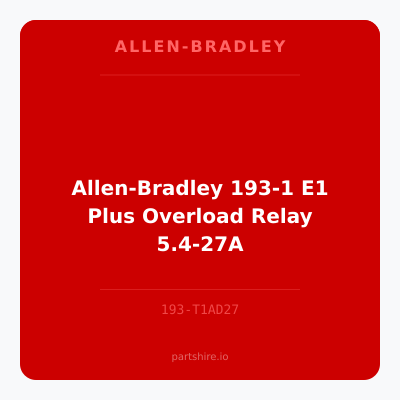 Allen-Bradley 193-1 E1 Plus Overload Relay 5.4-27A