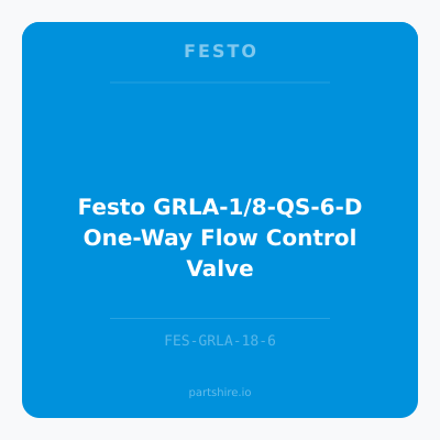 Festo GRLA-1/8-QS-6-D One-Way Flow Control Valve