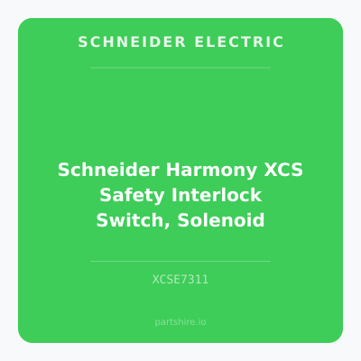 Schneider Harmony XCS Safety Interlock Switch, Solenoid