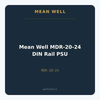 Mean Well MDR-20-24 DIN Rail PSU