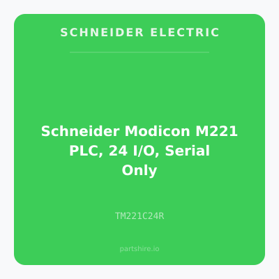 Schneider Modicon M221 PLC, 24 I/O, Serial Only