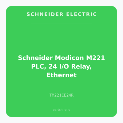 Schneider Modicon M221 PLC, 24 I/O Relay, Ethernet