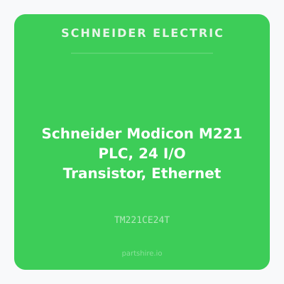 Schneider Modicon M221 PLC, 24 I/O Transistor, Ethernet