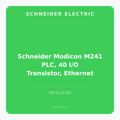 Schneider Modicon M241 PLC, 40 I/O Transistor, Ethernet