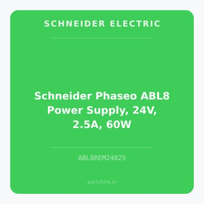 Schneider Phaseo ABL8 Power Supply, 24V, 2.5A, 60W