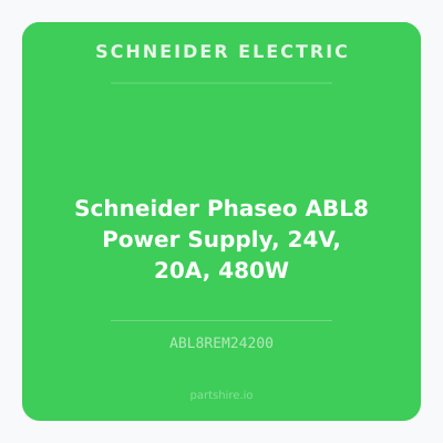 Schneider Phaseo ABL8 Power Supply, 24V, 20A, 480W