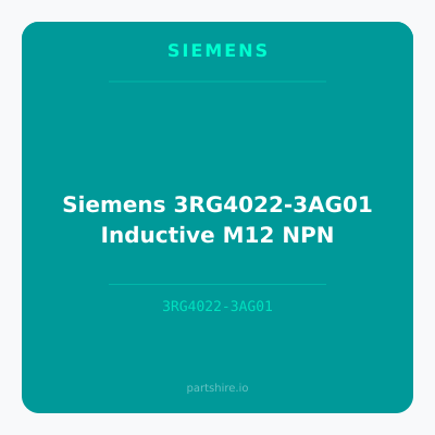 Siemens 3RG4022-3AG01 Inductive M12 NPN
