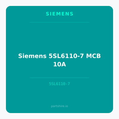 Siemens 5SL6110-7 MCB 10A