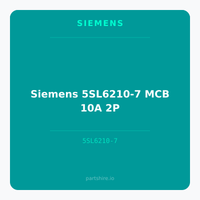 Siemens 5SL6210-7 MCB 10A 2P