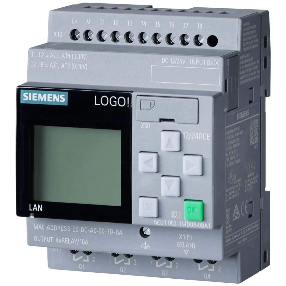 Siemens LOGO! 8 12/24RCE Logic Module