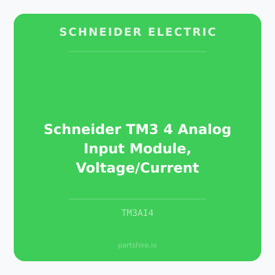 Schneider TM3 4 Analog Input Module, Voltage/Current