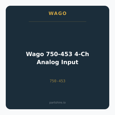 Wago 750-453 4-Ch Analog Input