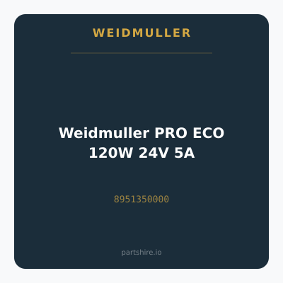 Weidmuller PRO ECO 120W 24V 5A