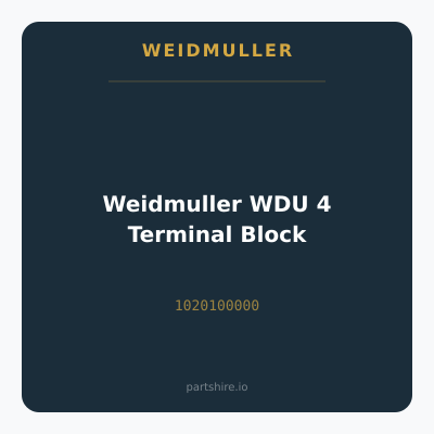 Weidmuller WDU 4 Terminal Block